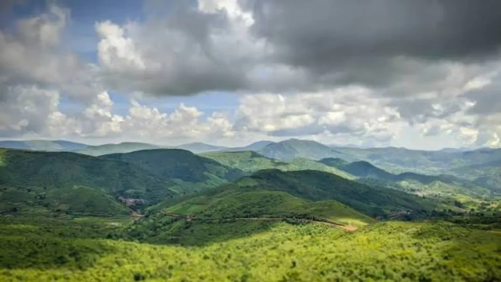 Deomali Peak surrounded by green mountains in Koraput, Odisha