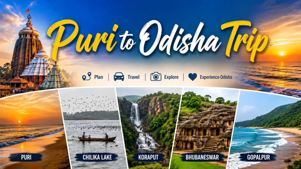 Puri to Odisha multi-destination trip with Jagannath Temple and beach