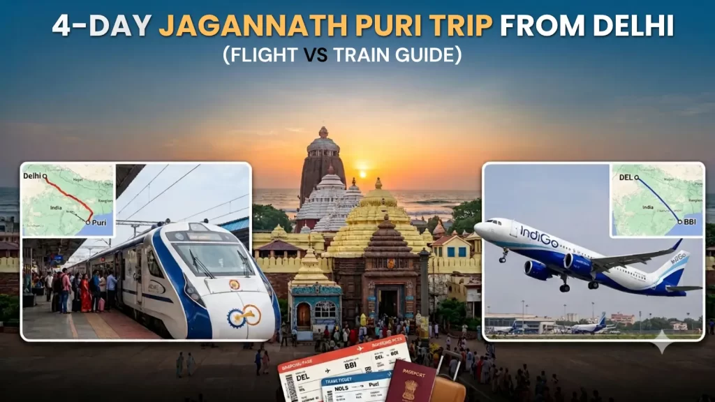 How to reach puri from delhi