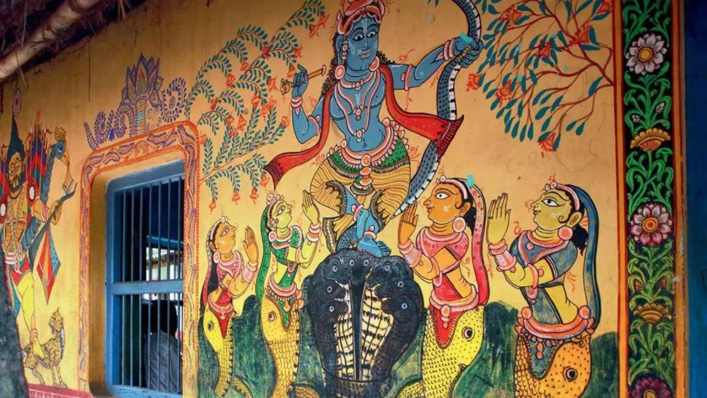 Traditional Pattachitra artist working in Raghurajpur Odisha